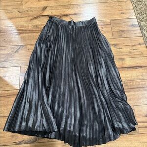 Talbots Black Pleated Midi Skirt Night Out